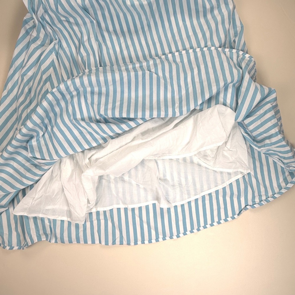 Vineyard Vines Cut Out Midi Dress Mist Blue White Stripe Sleeveless 0 Coastal - Picture 8 of 11